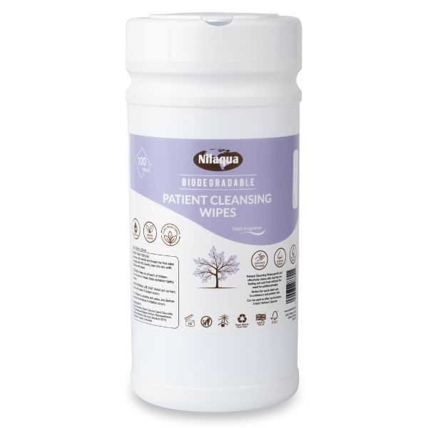  Patient Cleansing Wipes 100pk Canister