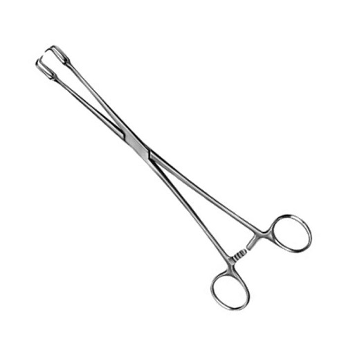 SCHROEDER Vulsellum Forceps 2:2 Teeth Curved 26 cm