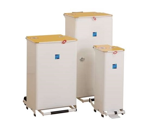 Kendal Clinical Waste Bin Yellow Lid 70 Litre