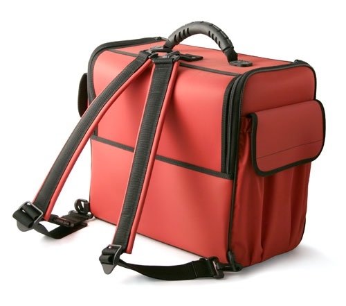 Doctors Bag with Deep Compartment Red With Shoulder Straps