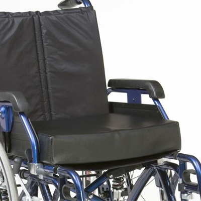 Memory Foam Cushion for Wheelchair in Easy-Cean Vinyl
