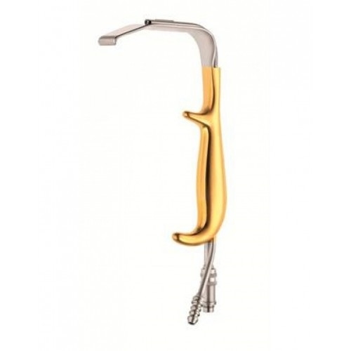 Tebbets Retractor with Fibre -Optic Guide and Suction 