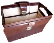 Classic calf skin leather doctors bag