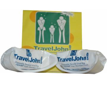 TravelJohn Car Kit - 2 x Portable Urinals 1 x Vomit Bag
